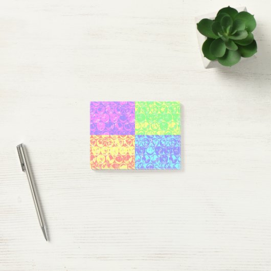 Rainbow Pop Art Bubble Packung Post-it Klebezettel (Büro)