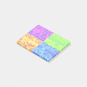 Rainbow Pop Art Bubble Packung Post-it Klebezettel (angewinkelt)