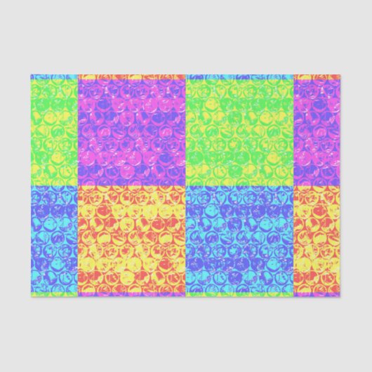 Rainbow Pop Art Bubble Packung Seidenpapier (Vorderseite)