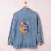 Rainbow Pop Cat - Vibranine Art Jeansjacke (Hangar)
