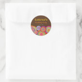 Rainbow Pop Circles Fun Groovy Danke Aufkleber (Tasche)