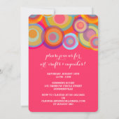 Rainbow Pop Circles Kindergeburtstag Party Foto Einladung (Rückseite)