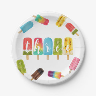 Rainbow Pop Geburtstag 3. Geburtstag Pappteller