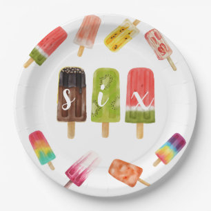 Rainbow Pop Geburtstag 6. Geburtstag Pappteller