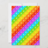 Rainbow Pop It Fidget Toy Birthday Party Dankeskarte (Rückseite)