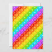 Rainbow Pop It Fidget Toy Birthday Party Einladung (Rückseite)