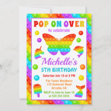 Rainbow Pop It Fidget Toy Birthday Party
