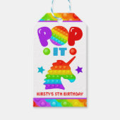 Rainbow Pop It Fidget Toy Birthday Party Geschenkanhänger (Vorderseite)