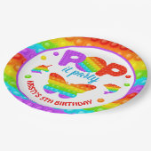 Rainbow Pop It Fidget Toy Birthday Party Pappteller (Schrägansicht)