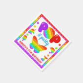 Rainbow Pop It Fidget Toy Birthday Party Serviette (Ecke)