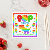 Rainbow Pop It Fidget Toy Birthday Party Serviette (Beispiel)