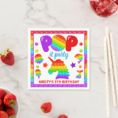 Rainbow Pop It Fidget Toy Birthday Party Serviette (Beispiel)