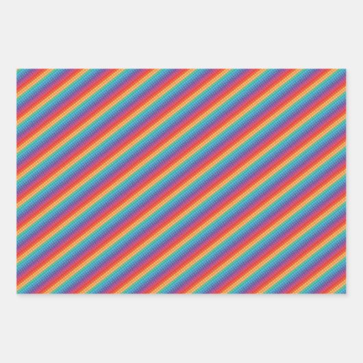 Rainbow Pop It Fidget Toy Pattern Geschenkpapier Set (Vorderseite 3)