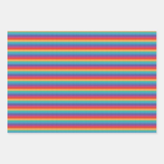 Rainbow Pop It Fidget Toy Pattern Geschenkpapier Set (Vorderseite)