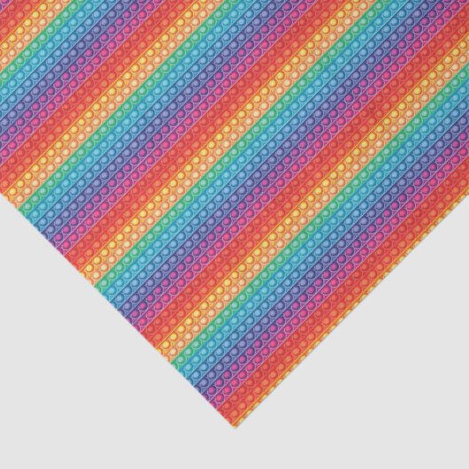 Rainbow Pop It Fidget Toy Pattern Seidenpapier (Detail)