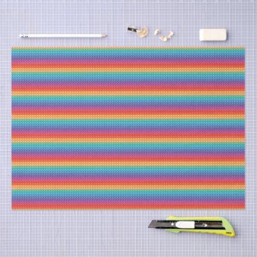 Rainbow Pop It Fidget Toy Pattern Seidenpapier (Handwerk)