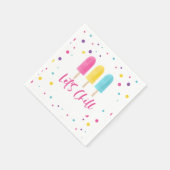 Rainbow Pop Let's Chill Birthday Serviette (Ecke)