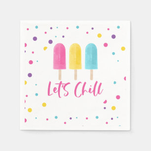 Rainbow Pop Let's Chill Geburtstag Serviette
