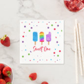 Rainbow Pop Sweet One 1. Geburtstag Serviette (Beispiel)