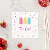 Rainbow Pop Two Cool 2. Geburtstag Serviette (Beispiel)