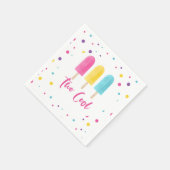 Rainbow Pop Two Cool 2. Geburtstag Serviette (Ecke)