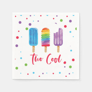 Rainbow Pop Two Cool 2. Geburtstag Serviette