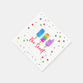 Rainbow Pop Two Sweet 2. Geburtstag Serviette (Ecke)