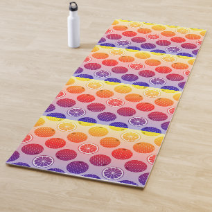 Rainbow PopArt Citrus Yogamatte