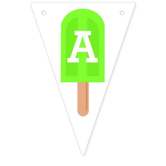 Rainbow Popsicles Kinder Happy Birthday Wimpelkette (Dritte Fahne)