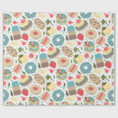 Rainbow Popsicles Wrapping Paper Roll Geschenkpapier (Flach)