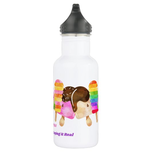 Rainbow Popsiful Kids Personalisiert Edelstahlflasche (Rechts)