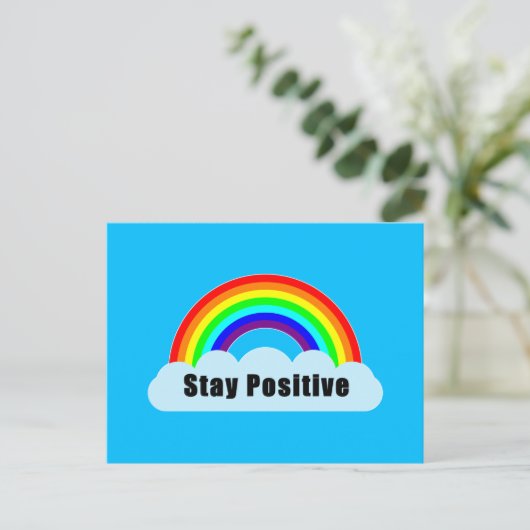 RAINBOW - Positiv Bleibe Postkarte (Stehend Vorderseite)