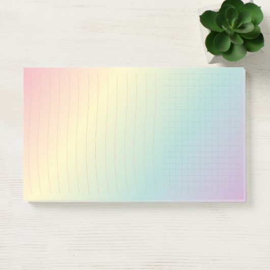 Rainbow Post-It®, 10" x 6" Post-it Klebezettel (Büro)