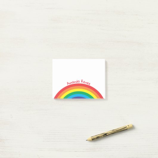 Rainbow Post-it Klebezettel (Auf Schreibtisch)