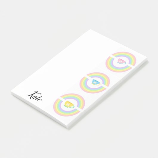 Rainbow Post-it Klebezettel (angewinkelt)