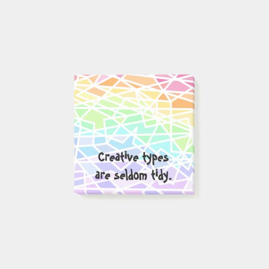 Rainbow Post-it-Notizen für kreative Typen Post-it Klebezettel (Vorderseite)