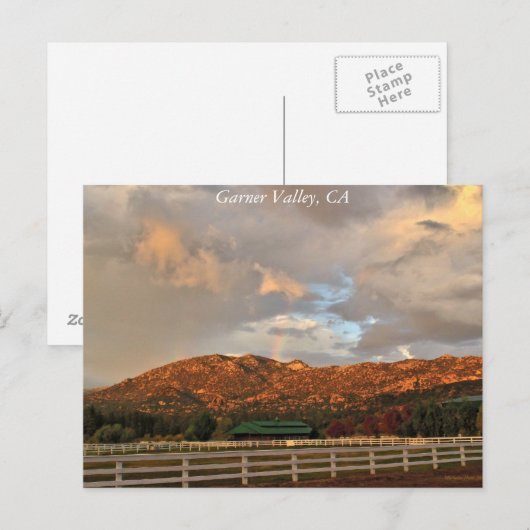 Rainbow Postcard in Garner Valley, CA Postkarte (Vorne/Hinten)