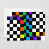 Rainbow Postcard Retro Postmodern Postkarte (Vorne/Hinten)