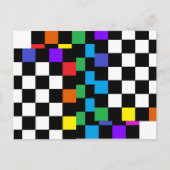 Rainbow Postcard Retro Postmodern Postkarte (Vorderseite)