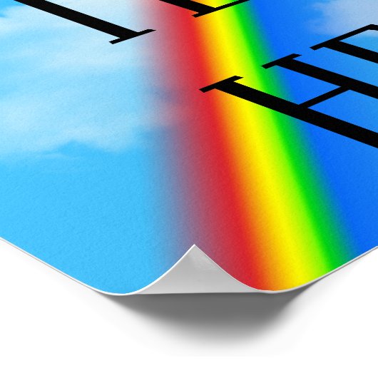 Rainbow Poster - Ihr Text hier (Ecke)
