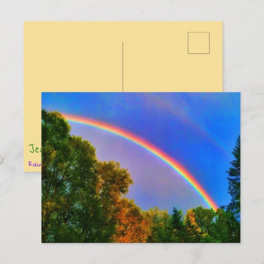 RAINBOW Postkarte (Vorne/Hinten)