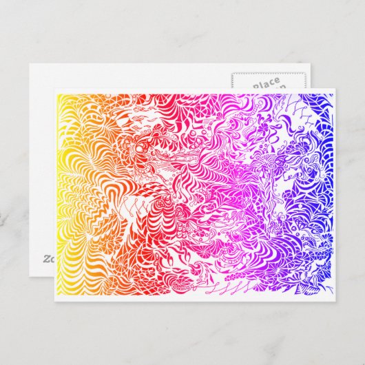 Rainbow Postkarte (Vorne/Hinten)