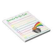 Rainbow Pot of Gold Personalisiert zu führen Notizblock (angewinkelt)