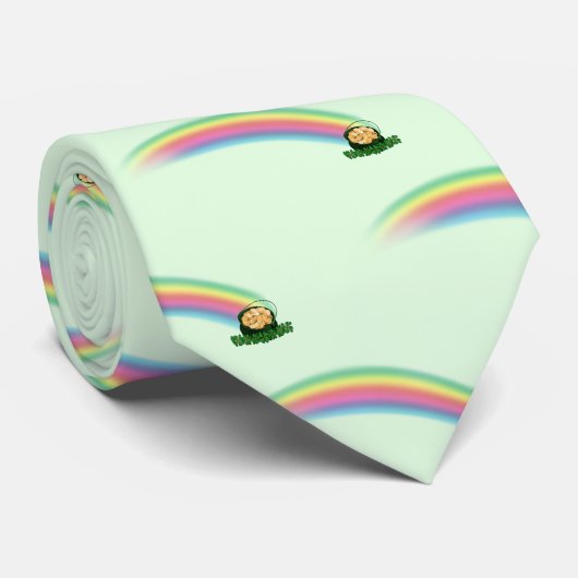 Rainbow Pot of Gold St. Patrick's Day Krawatte (Gerollt)