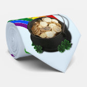 Rainbow Pot of Gold St. Patrick's Day Krawatte (Gerollt)