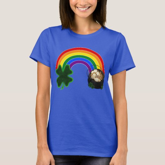 Rainbow Pot of Gold St. Patrick's Day T-Shirt (Vorderseite)