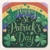 Rainbow Pot of Gold St. Patrick's Day Untersetzer (Vorderseite)