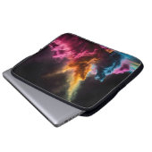 Rainbow Powder blast auf schwarz Laptopschutzhülle (Vorne Knopf)