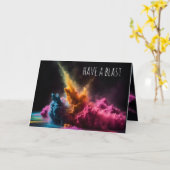 Rainbow Powder Blast Geburtstag Karte (Gelbe Blume)