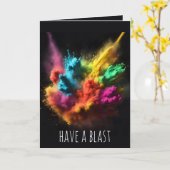 Rainbow Powder Blast Geburtstag Karte (Gelbe Blume)